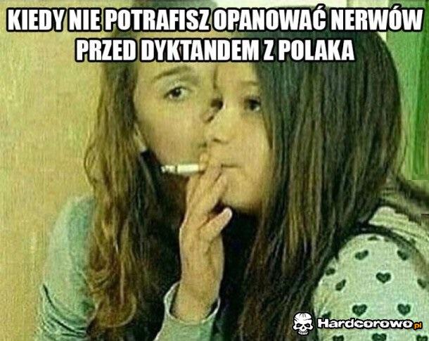 Stres przed dyktandem - 1