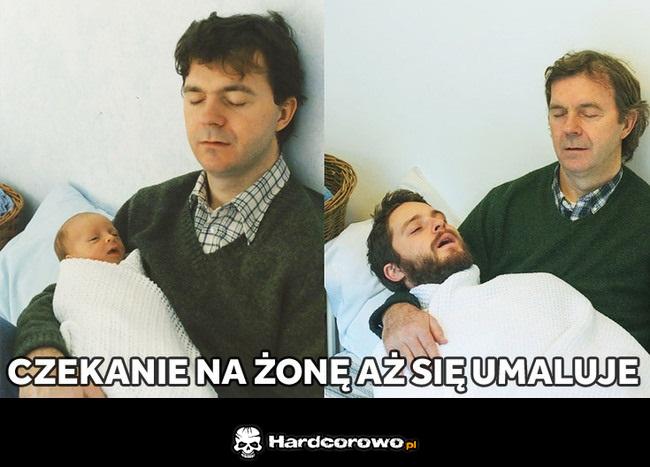 Czekanie na żonę aż się umaluje - 1