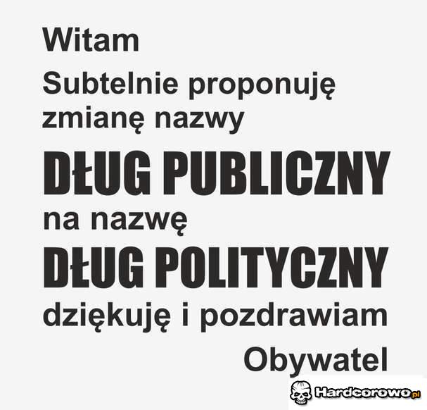 Dług polityczny - 1