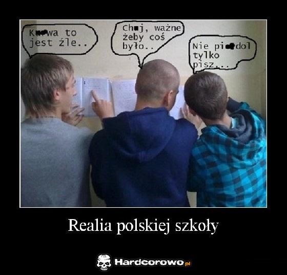 Realia polskiej szkoły - 1