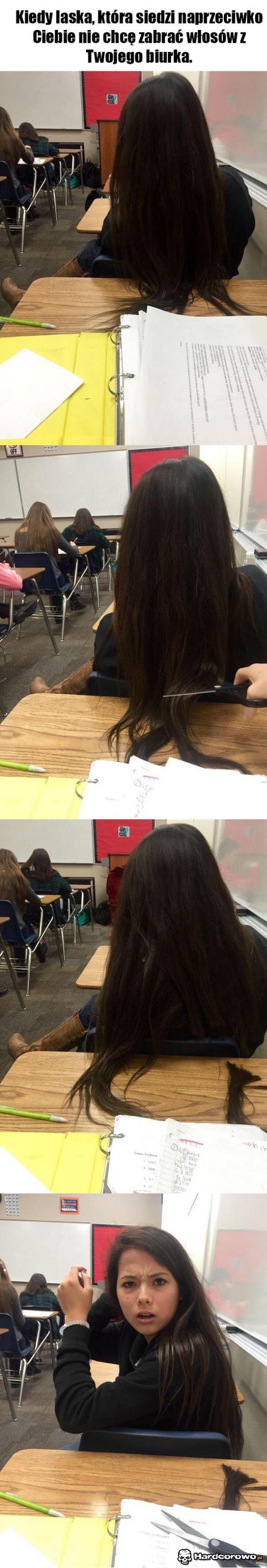 Kiedy laska naprzeciw nie chce zdjąć włosów z twojego biurka - 1