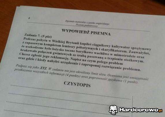 Matura z Angielskiego - 1