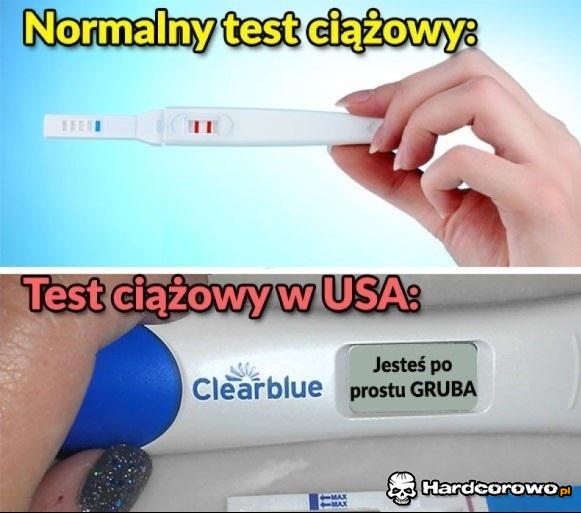 Normalny test ciążowy i test ciążowy w USA - 1