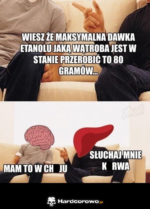 Mózg vs. wątroba - 1