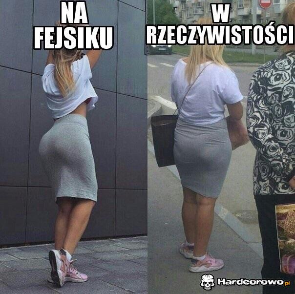 Na fejsiku vs. W rzeczywistości - 1