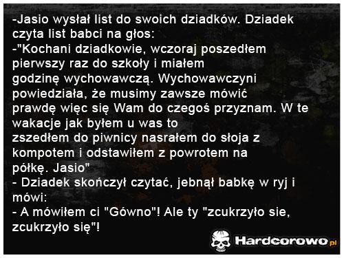 Jasio wysłał list do swoich dziadków - 1