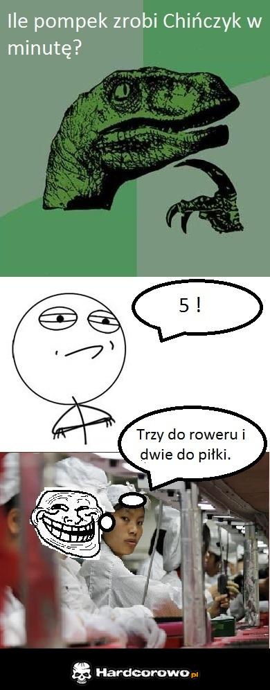 Ile pompek zrobi Chińczyk w minutę? - 1