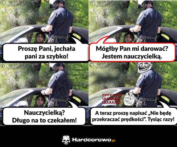 Zemsta policjanta na nauczycielce - 1