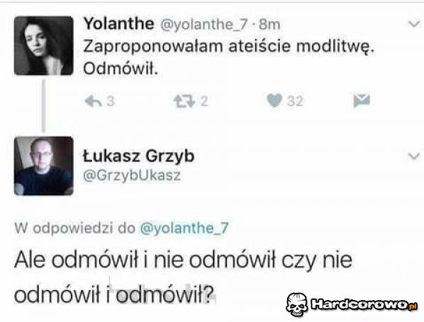 Odmówienie modlitwy - 1