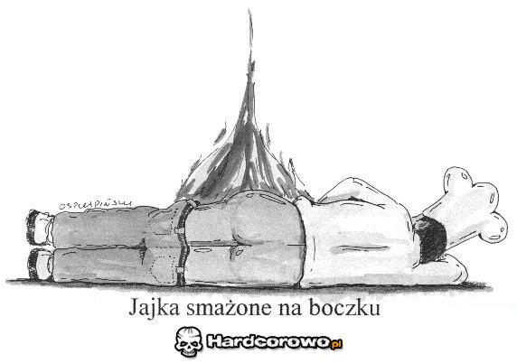 Jajka smażone na boczku - 1