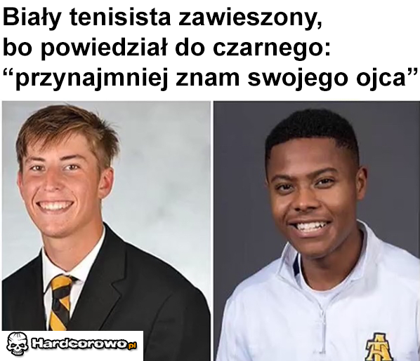 Biały tenisista zawieszony - 1