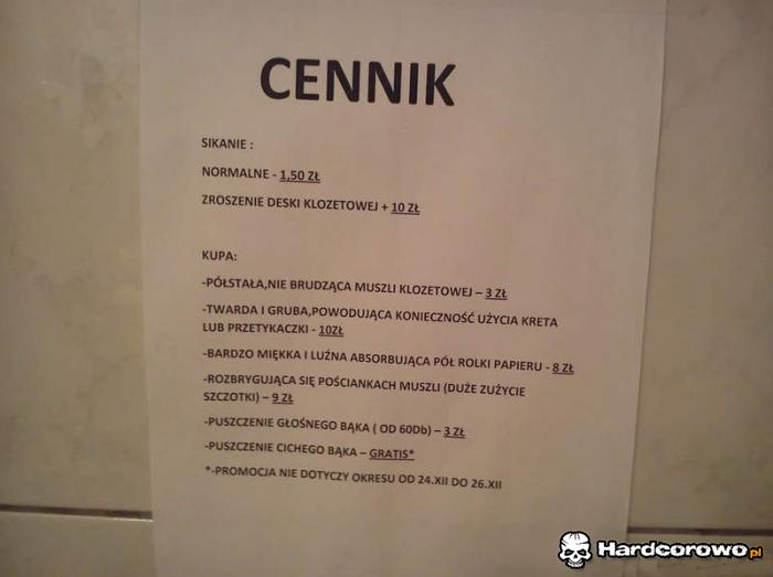 Cennik - 1