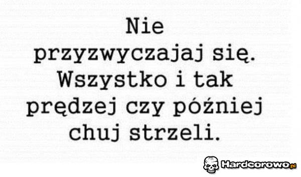 Nie przyzwyczajaj się - 1