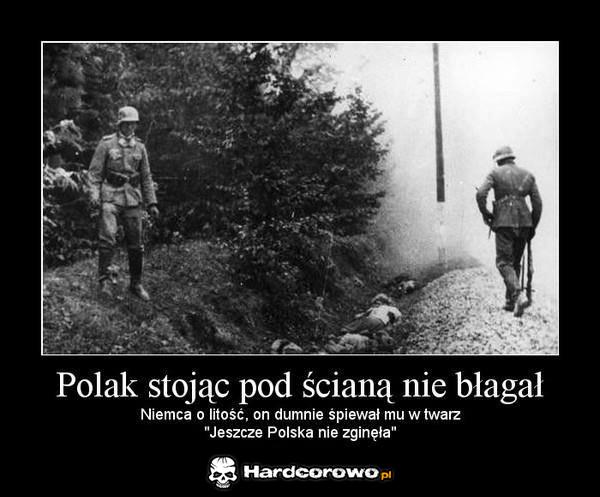 Polak stojąc pod ścianą nie błagał - 1