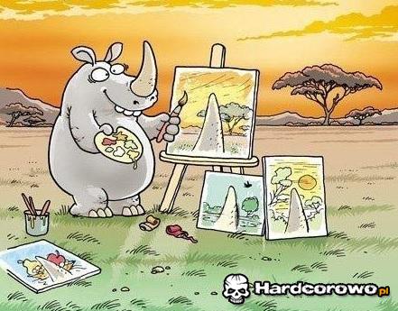 Nosorożec maluje - 1