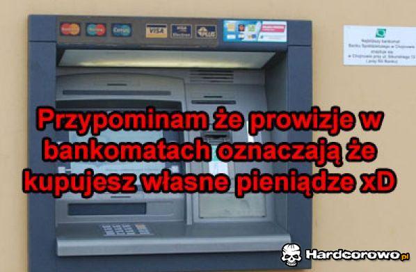 Prowizje w bankomatach - 1