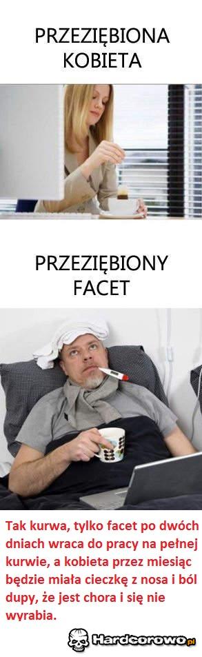 Przeziębiona kobieta a przeziębiony facet  - 1