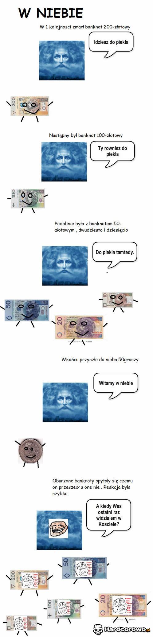 Banknoty w niebie - 1