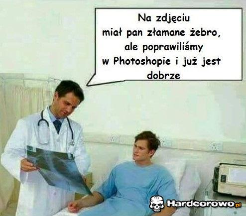 Złamane żebro na zdjęciu - 1