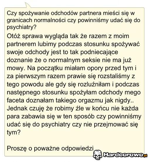 Spożywanie odchodów partnera - 1
