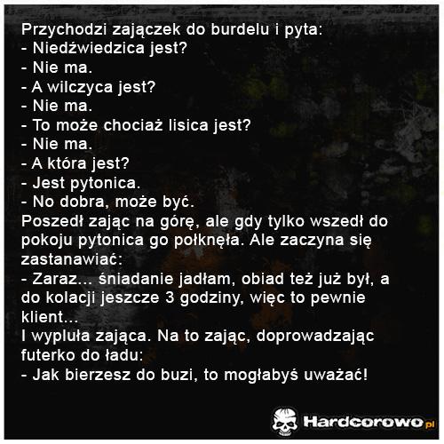 Przychodzi zajączek do burdelu i pyta - 1