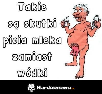 Skutki picia mleka  - 1