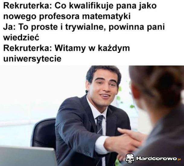 Rekrutacja profesora - 1