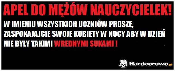 Apel do mężów nauczycielek  - 1