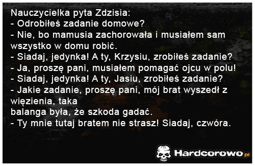 Nauczycielka pyta Zdzisia - 1