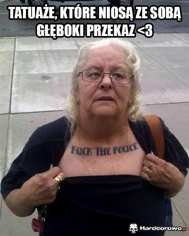 Tatuaż z przekazem - 1