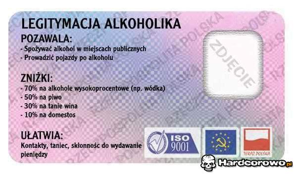 Legitymacja alkoholika - 1