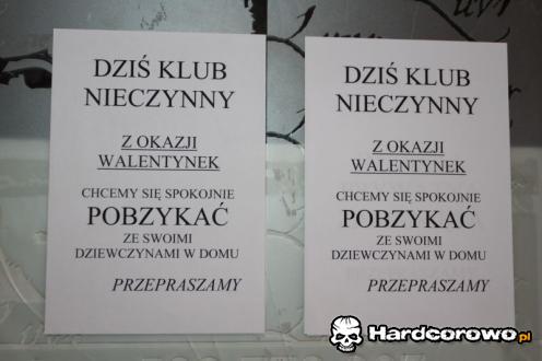 Klub nieczynny z okazji walentynek - 1