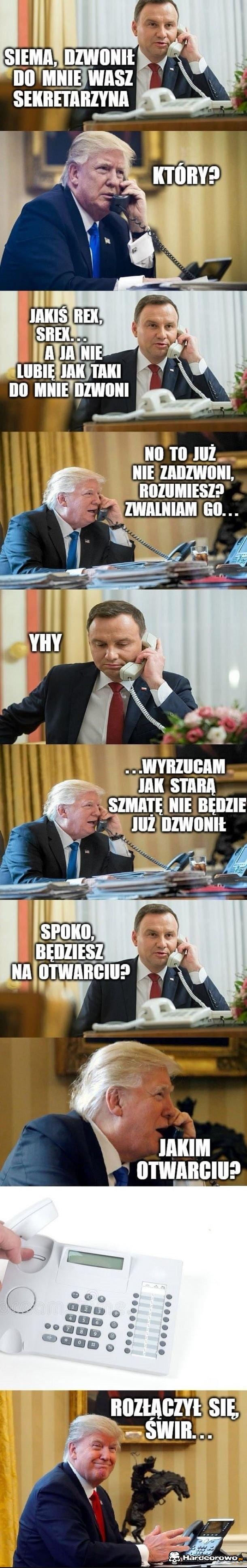 Trump rozmawia z Dudą - 1