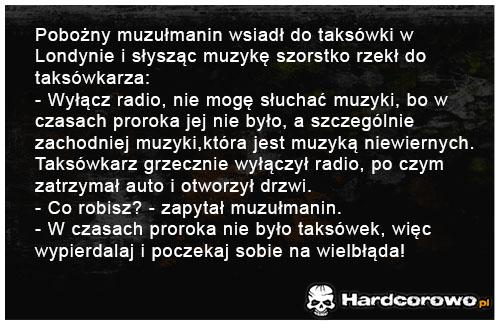 Pobożny muzułmanin wsiadł do taksówki - 1