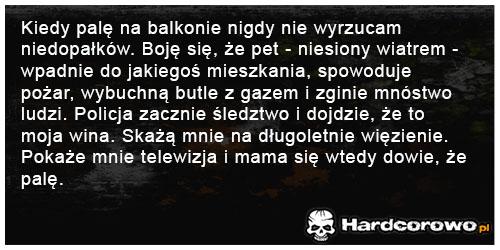 Kiedy palę na balkonie - 1