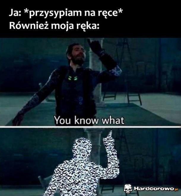 Spanie na ręce - 1