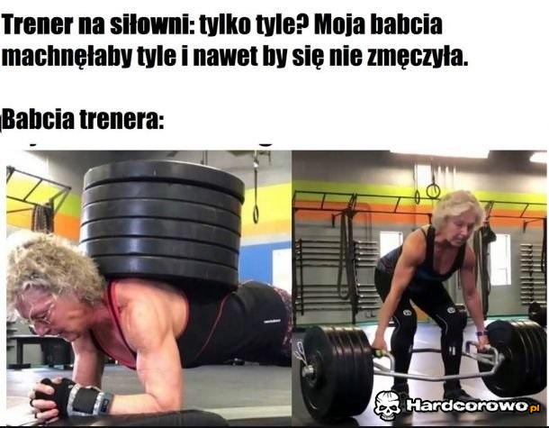 Babcia na siłce - 1