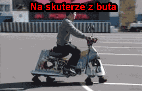 Na skuterze z buta  - 1