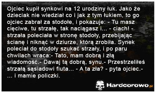 Ojciec kupił synkowi na 12 urodziny łuk - 1