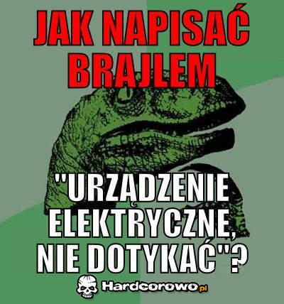 Ostrzeżenie brailem - 1