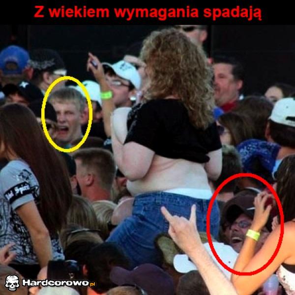 Z wiekiem wymagania spadają - 1
