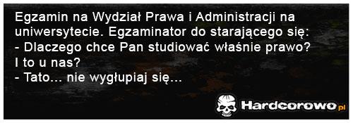 Egzamin na Wydział Prawa - 1