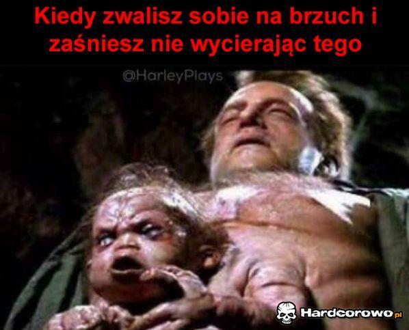 Kiedy zwalisz sobie na brzuch  - 1