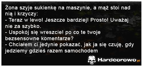 Żona szyje sukienkę na maszynie - 1